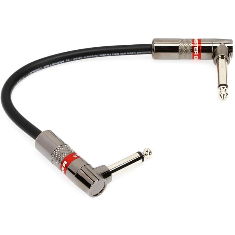 Monster Prolink Classic 8-Inch Instrument Patch Cable, 8" Right Angle to Same image 1