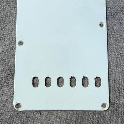 FENDER STRATOCASTER CAVITY COVER 1970s - WHITE ORIGINAL *CLEAN* image 1