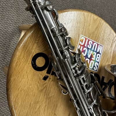 Early 1900's Pahme El Schultheis NYC 'Adolphe Sax' Silver Engraved Alto Saxophone image 10