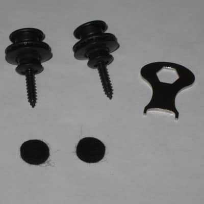 New Old Stock (in original package) LOXX 13679 Strap Lock System for Electric Guitar/Bass (Black) E & B Black (STANDARD) - from late 2010s to early 2020s - metal, stainless steel with black finish (the tool is stainless steel, silver) image 6
