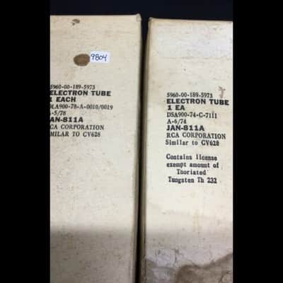 PAIR NOS RCA JAN 811A Ham Radio Amplifier VACUUM TUBES Vintage TESTED S.9804 image 3