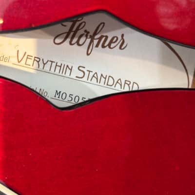 Hofner Verythin Standard-CT Semi Hollow Body image 10