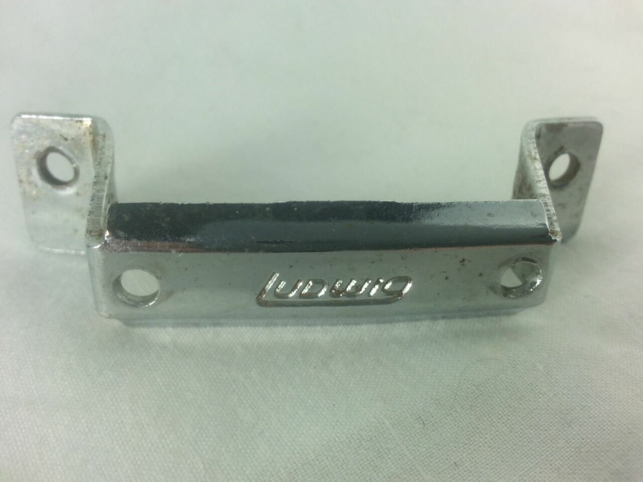 Ludwig Block Logo Butt Plate Snare Drum Hardware Chrome 60s/70s Vintage Parts* — main photograph
