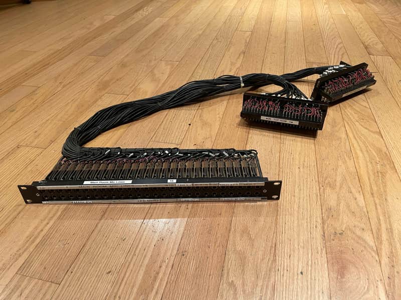 Switchcraft 48 point TRS patchbay x2 with Christmas Trees TRS 1980s - Black image 1