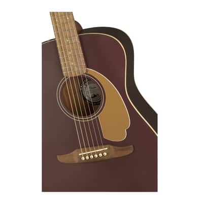 Fender Malibu Player 6-String Acoustic Guitar (Right-Hand, Burgundy Satin) with FB405 Dreadnought Gig Bag (Black), Instrument Cable, Adjustable Guitar Stand, FT-1 Pro Clip-On Tuner Bundle image 13