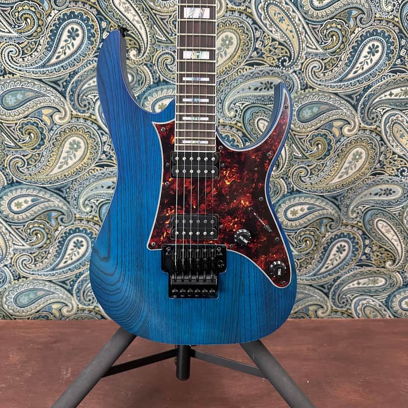 Ibanez MIJ Prestige RG653DX Transparent Deep Blue Flat w/Molded Hard Case image 1