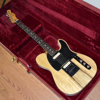 Custom Build Tele-Style HH w/Gibson Custombucker PUs - Black Limba Top, White Gloss Body image 1