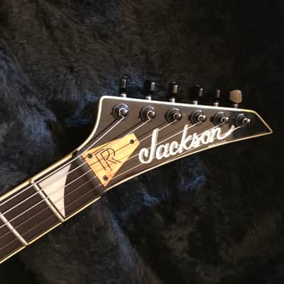 Jackson RR1 Custom Randy Rhoads 1985 San Dimas Custom Shop Offset Flying V Black and gold Pinstripe - PRE Fender era! image 10