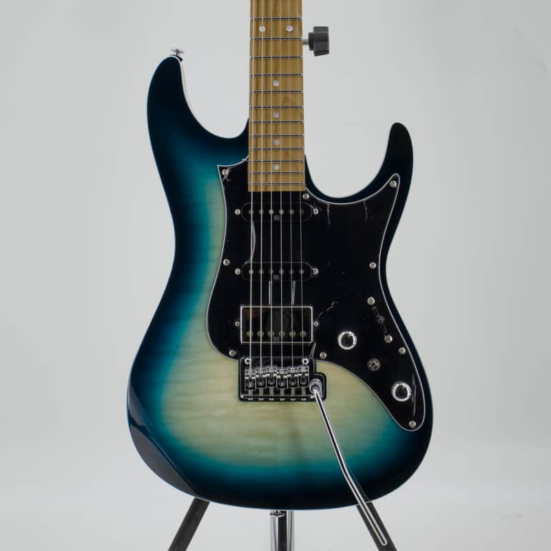 Used Ibanez Premium AZ24P1QM Deep Ocean Blonde Electric Guitar w/Gig Bag – Very Good Condition image 1