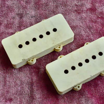 Vintage 1959 Fender PRE-CBS Jazzmaster Pickup Covers 1958 1960 Cover Set image 1