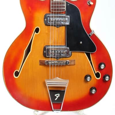 1967 Fender Coronado II cherry sunburst checkerboard binding image 1