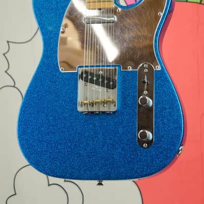 Used Fender J Mascis Telecaster Electric Guitar, Maple Fretboard, Sparkle Blue, Gig Bag image 6