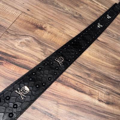 Carlino Steve Lukather #2 black scale leather with black studs 2025 - Black and black image 8