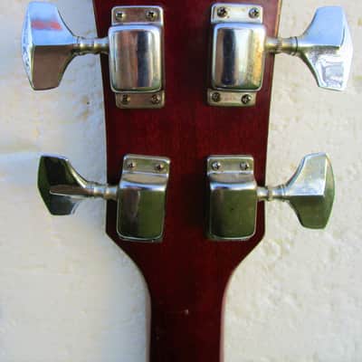 Rythmline SG Bass Guitar Copy, 1960's Japan, 30" Scale, Cherry Red Finish, Fresh Setup image 13
