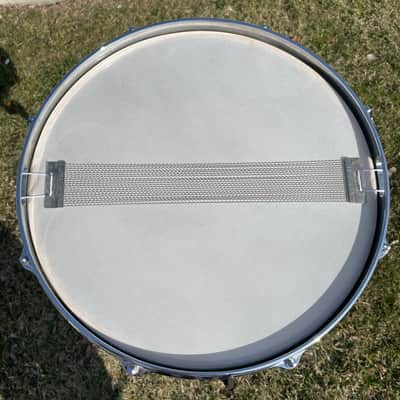 1970s Gretsch 4103 Renown 5.5x14 Snare Drum Stop Sign Badge White Marine Pearl image 10