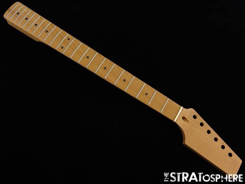 NEW Paddle Headstock 22 Fret NECK for Fender Stratocaster Strat Roasted Maple image 1