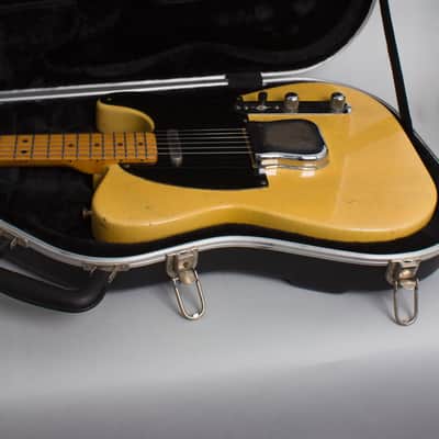 Fender Telecaster Solid Body Electric Guitar (1952), ser. #5117, molded plastic hard shell case. image 20