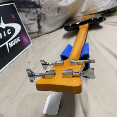 Italia Imola Chambered Semi-Hollow Body 4-String Bass with Case - 34" scale image 21