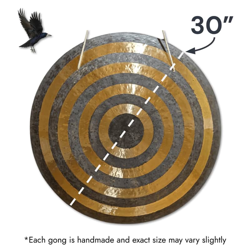 30" (C#2+20) Sun Gong by Raven Sounds, Handmade Bronze Wind Gong, Free Mallet image 1