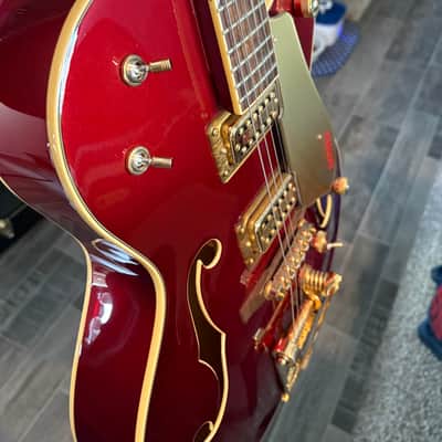 Gretsch 5420TG 50’s Limited Edition CANDY APPLE RED with Gold Hardware Quality USA Upgrades Including TV Jones pickups, wire harness w/ tone & standby switches Grover Imperials, high End Gretsch Bigsby etc. image 17