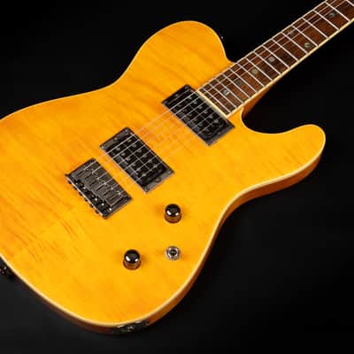 2023 Fender Special Edition Custom Telecaster FMT HH mit Indian Laurel Griffbrett - Amber | Set Neck Seymour Duncan Humbucker Coil-Tap Kluson Locking Tuner 2,41kg | Gigbag Bild 4
