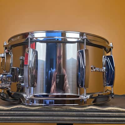 Dunnett Classic Stainless Steel 7"x14" Snare Drum w/ Polished Deko Lugs + Bag image 11