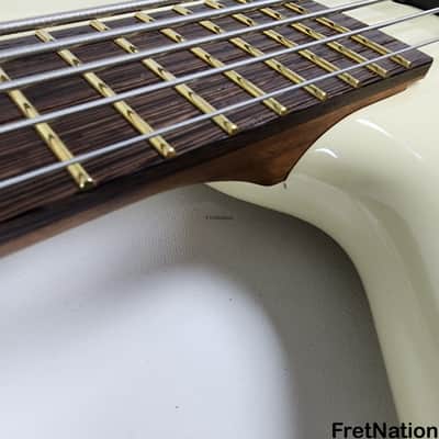 Warwick GPS Streamer LX 5-String Bass Creme White Lefty Left-Handed Gig-Bag 9.72 Pounds #9373-21 image 10