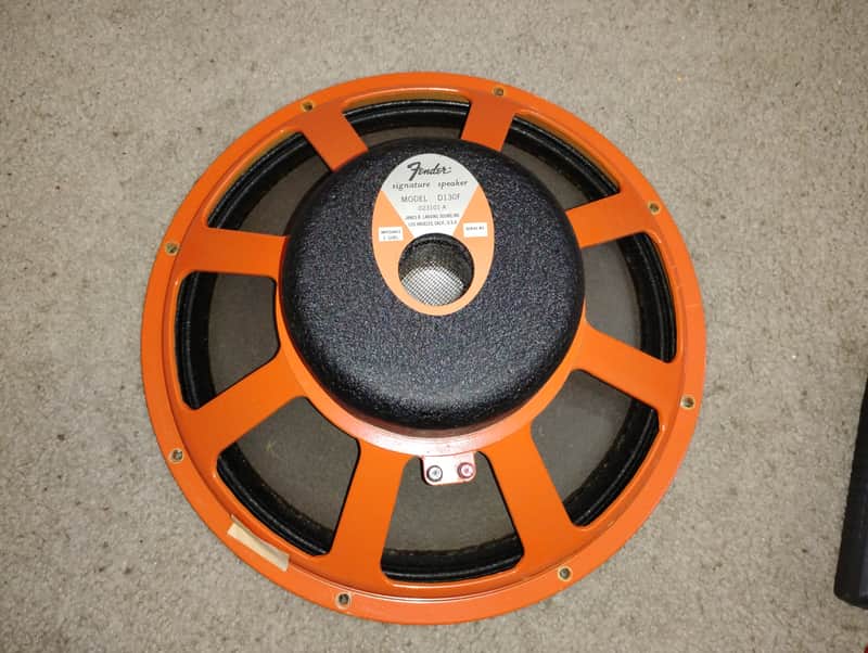 Vintage JBL Fender D130F 15", 8ohm, Speaker, Orange Basket and Label image 1
