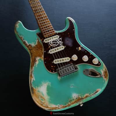 Fender American Stratocaster 40th Anniversary Seafoam Green Made in USA Heavy Aged Relic image 2