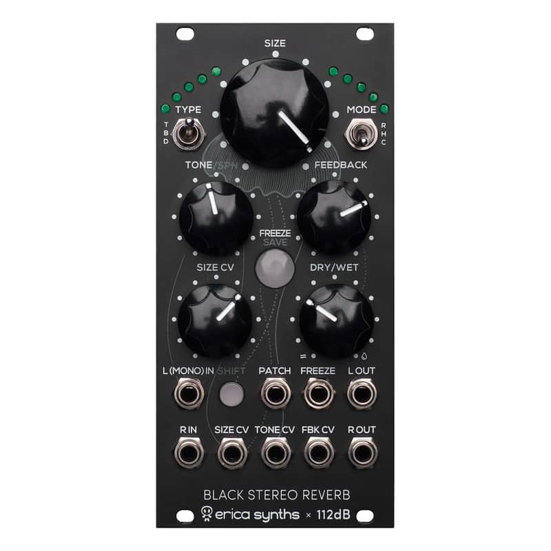 Erica Synths Black Stereo Reverb Eurorack Module image 1