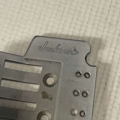 2000's Japan Jackson Licensed JT-580LP Floyd Rose Tremolo Bridge Brushed Chrome Base Plate image 4