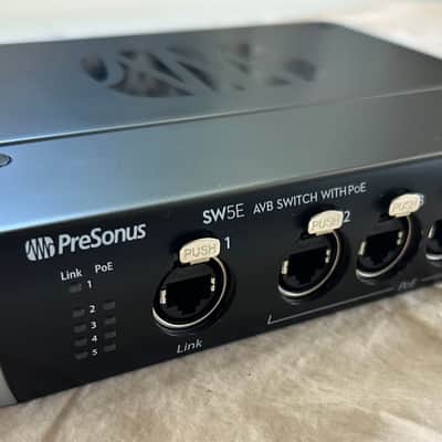 PreSonus SW5E 5-Port AVB Switch with PoE 2017 - Present - Black image 2