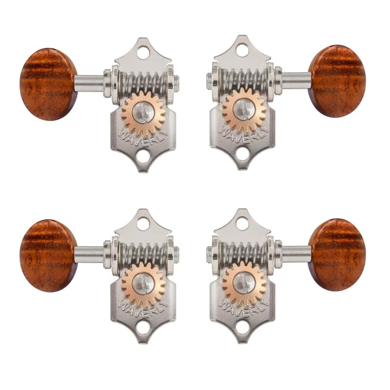 Waverly Ukulele Tuners with Curly Koa Knobs 16:1 Gear Ratio image 1