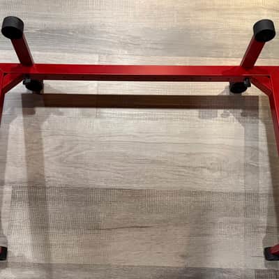 K&M 18810 Omega Table-Style Keyboard Stand, Ruby Red W/ included K&M Laptop Holder AND K&M iPad Mic Stand Holder image 7