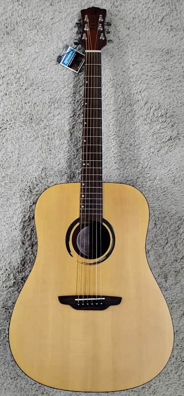 Luna Wabi Sabi Dreadnought Satin Finish Solid Spruce Top Acoustic Guitar image 1