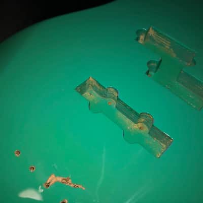 Seafoam Green bass guitar body image 3
