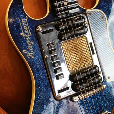 Hagstrom Deluxe A Batman 1960's Sparkle Blue image 6