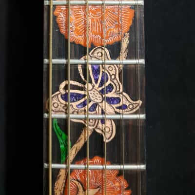 Blueberry Handmade Acoustic Archtop Guitar Grand Concert Size - Butterfly Motif image 6