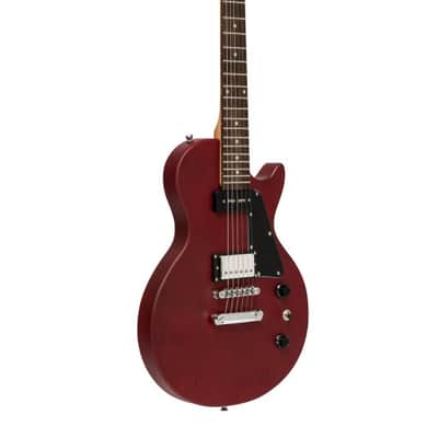 STAGG Standard Series Electric Guitar With Solid Mahogany Body Flat Top CHERRY image 2