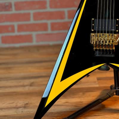ESP LTD Alexi Laiho Arrowhead SE 20th Anniversary Electric Guitar - Black with Yellow Bevels image 4