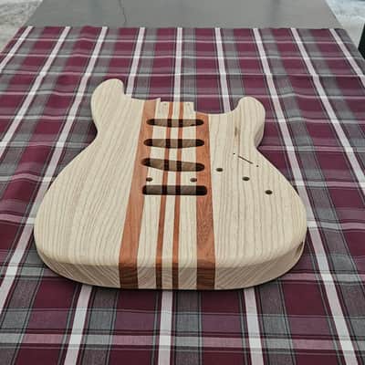 Woodtech Routing - 2 pc. Swamp Ash - Rear Controls - Stratocaster Striper Body - Unfinished image 3