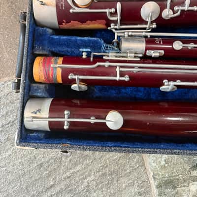 Wood Bassoon, with case,  Lesher brand. USA image 2