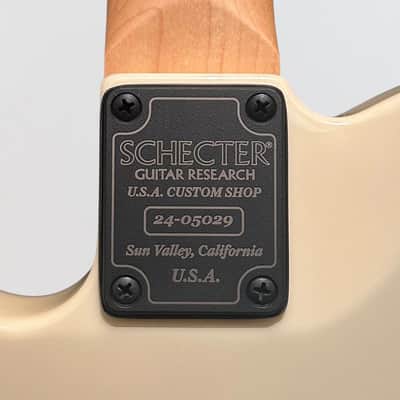 Schecter USA Custom Shop PT HH Electric Guitar - Vintage White image 10