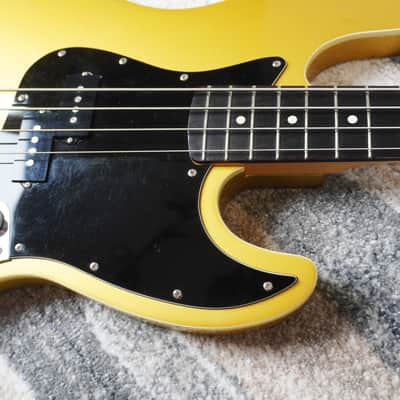 2013 Fender Japan Aerodyne Jazz Bass AJB Shoreline Gold Matching Headstock MIJ FSR Limited Color image 7
