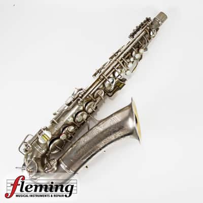 Conn New Wonder Transitional Alto Saxophone - Silver Plate, Gold Wash Bell, 1932 image 2