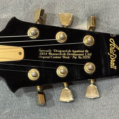 Aria Pro II TA Black ‘N’ Gold Vintage Semi-Hollow Electric Guitar, Early 1980s, Made in Japan image 16