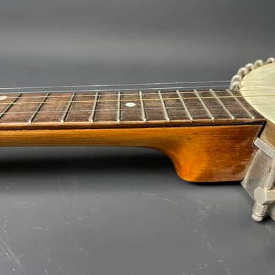 Vintage Open-Back 5-String Banjo c. 1920s-1940s Unbranded w/ Star Inlay & Gig Bag image 11