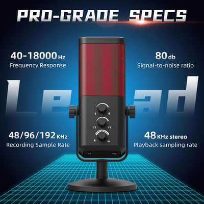 Dynamic Microphone for Gaming Streaming with RGB Light,Computer Condenser Mic Noise Reduction Real-Time Monitoring for Podcast,Studio,PC,PS5,Mac,YouTube image 2