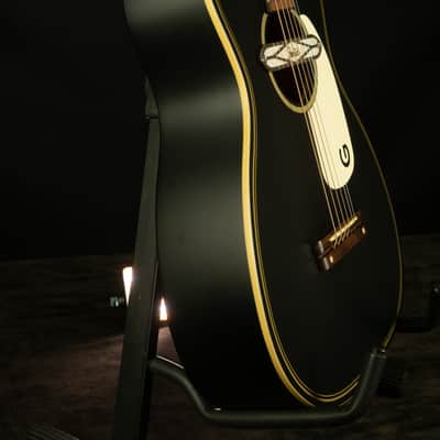 Gretsch G9520E Gin Rickey Black Parlor Guitar w/Rare Road Runner HSC | Sweet Blues & Jazz Tone image 2