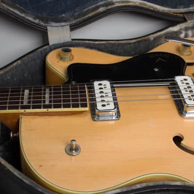 Guild  Duane Eddy Jr B Thinline Hollow Body Electric Guitar (1962), ser. #22169, original black hard shell case. image 16